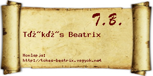 Tőkés Beatrix névjegykártya